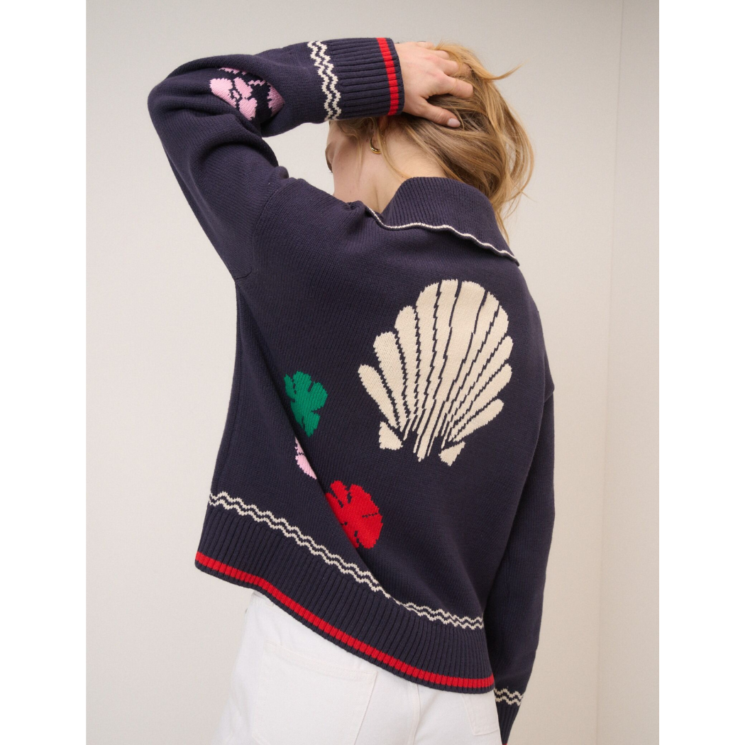 Navy Seascape Jumper