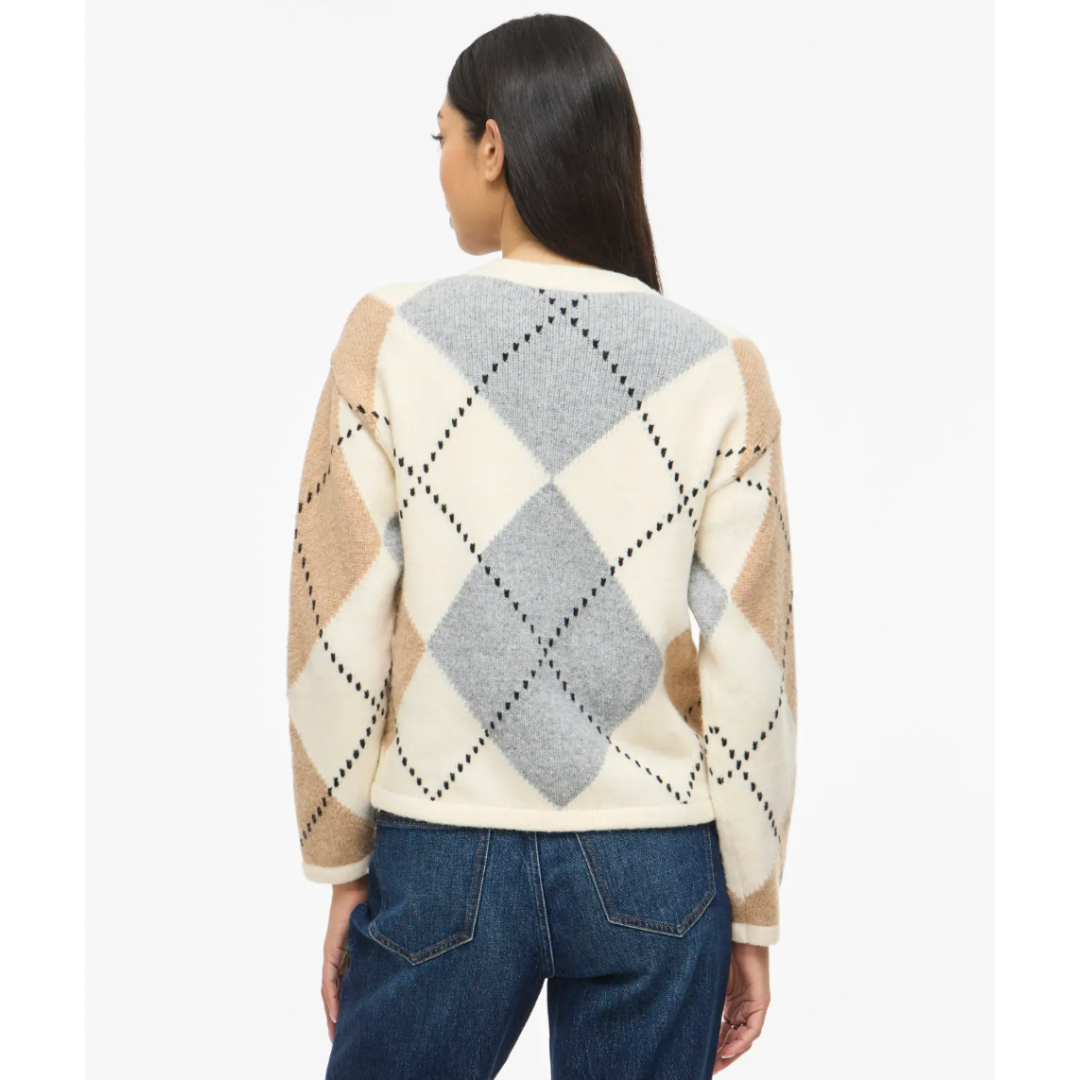 Argyle Knit Cardigan