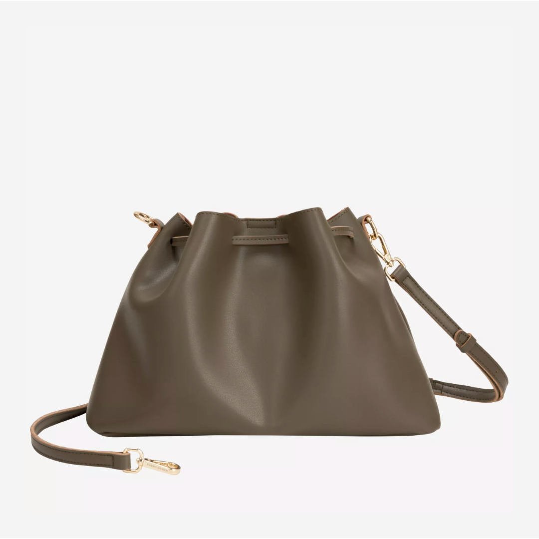 Draw String Bag – Olive & Black