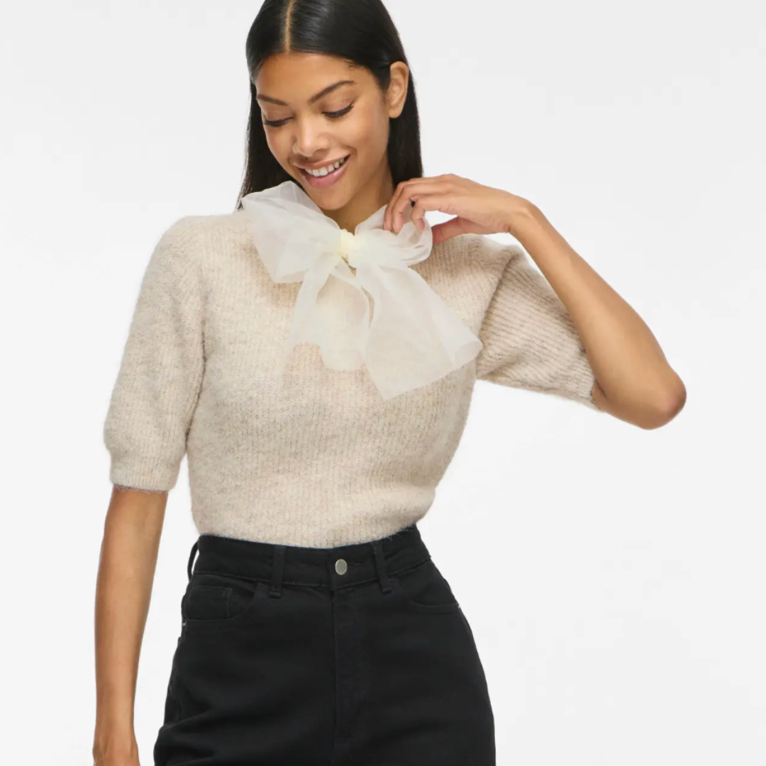 Nancy Knitted Top - Cream