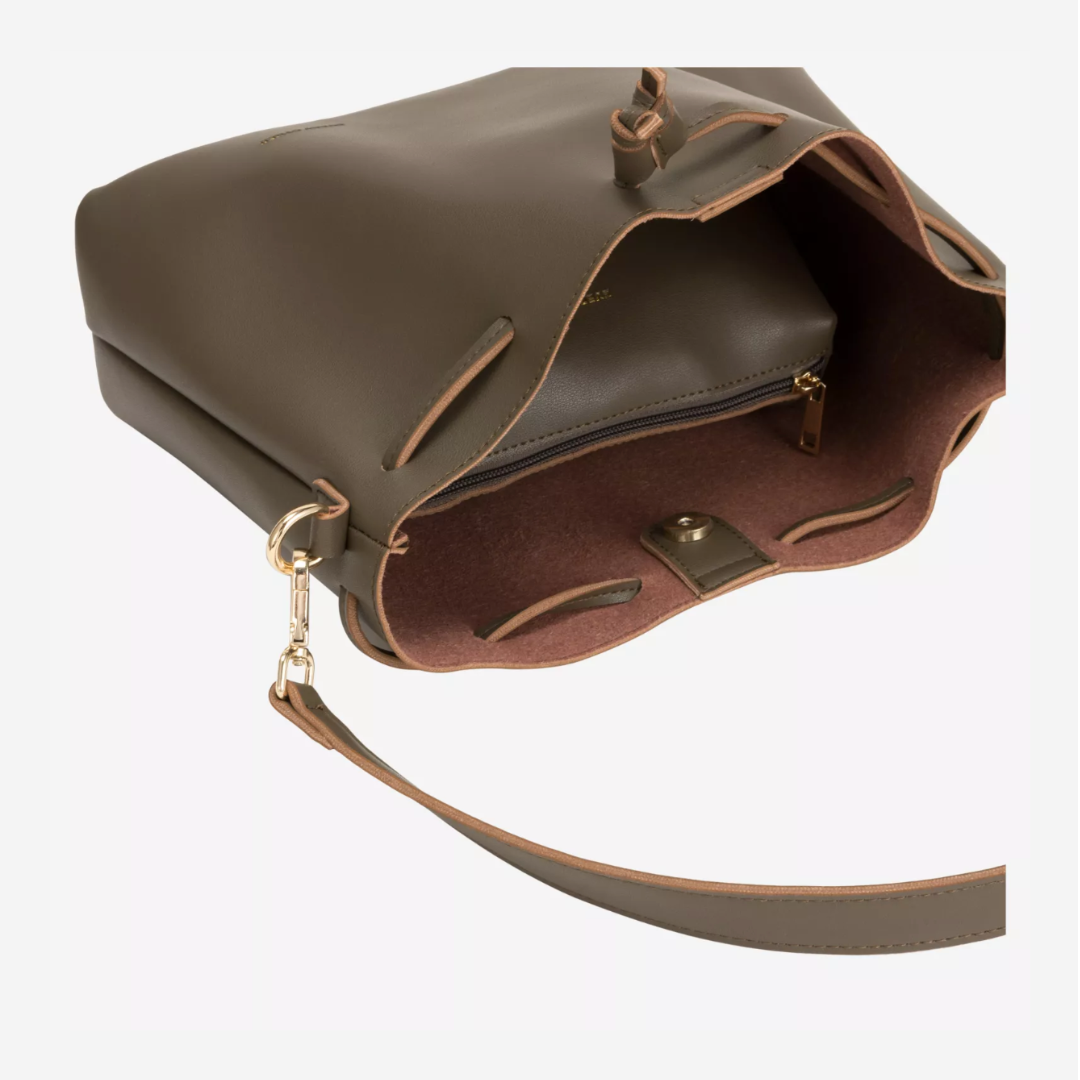 Draw String Bag – Olive & Black