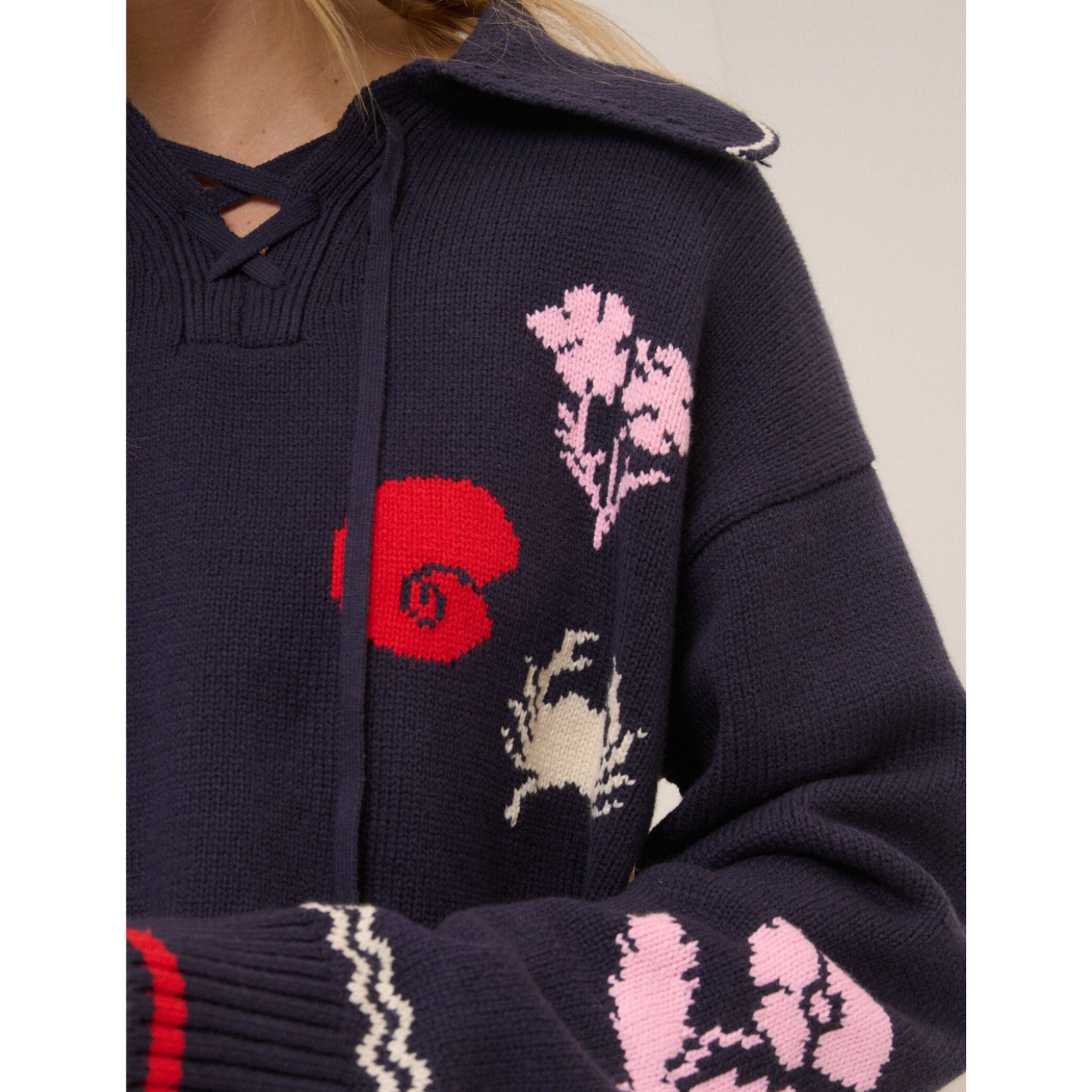 Navy Seascape Jumper