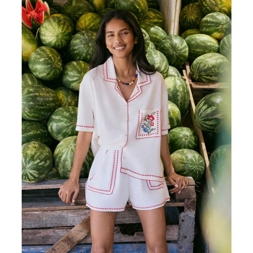 Milos Embroidered Shorts