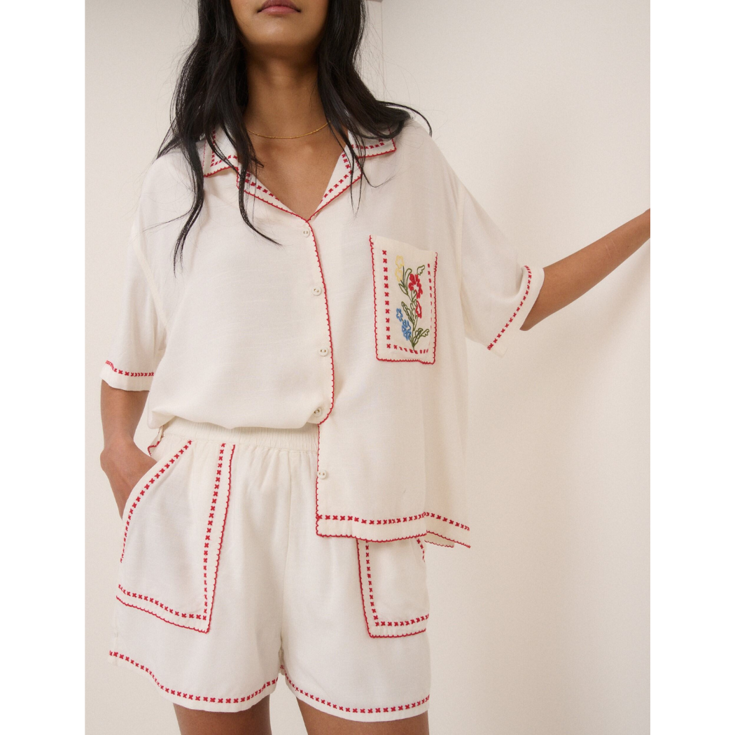 Milos Embroidered Shorts