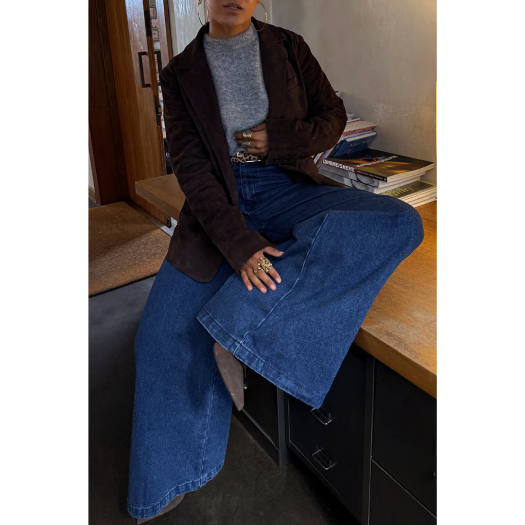 Blue Denim Pallazzo Jan Jean