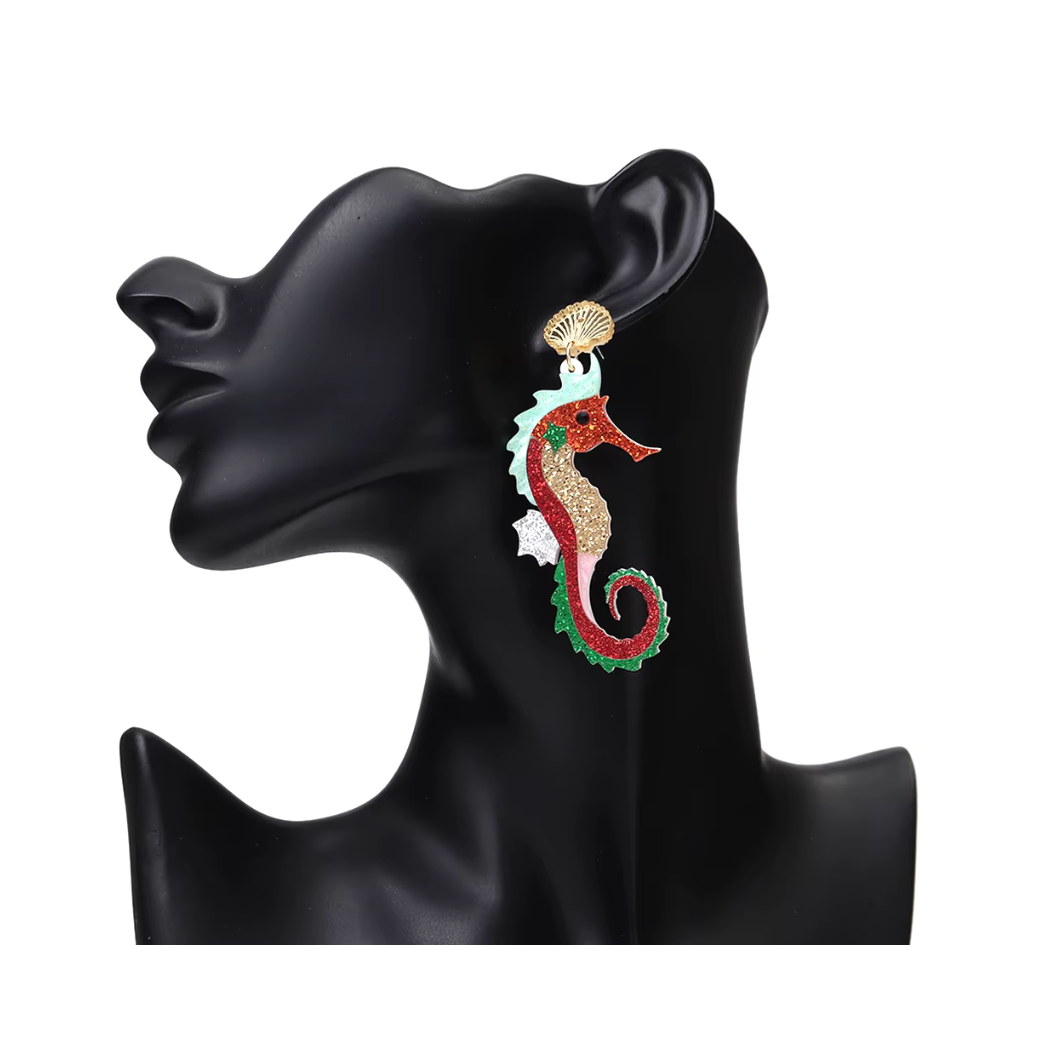 Seahorse Statement Earrings