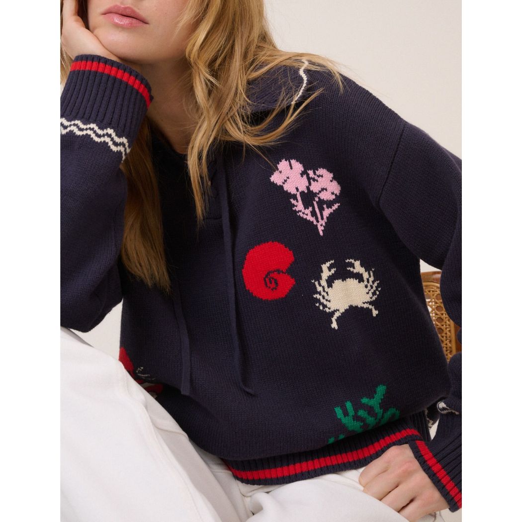 Navy Seascape Jumper