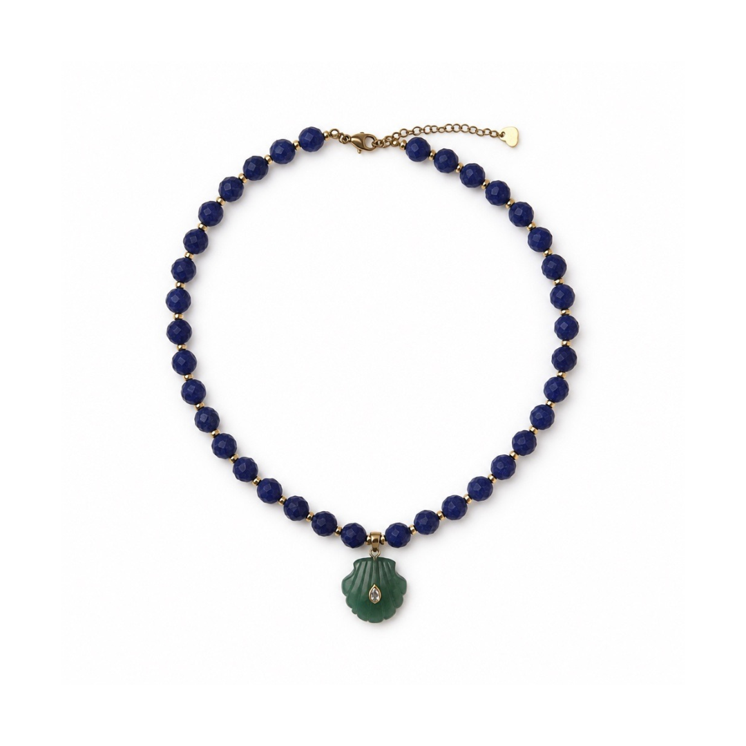 Marci Necklace - Purple & Green