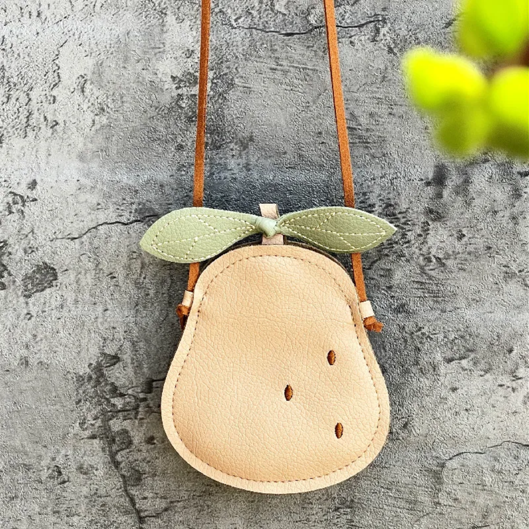Kids Leather Bag - Pear