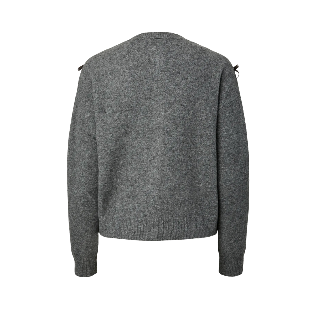 Frilo Bow Knit Cardigan