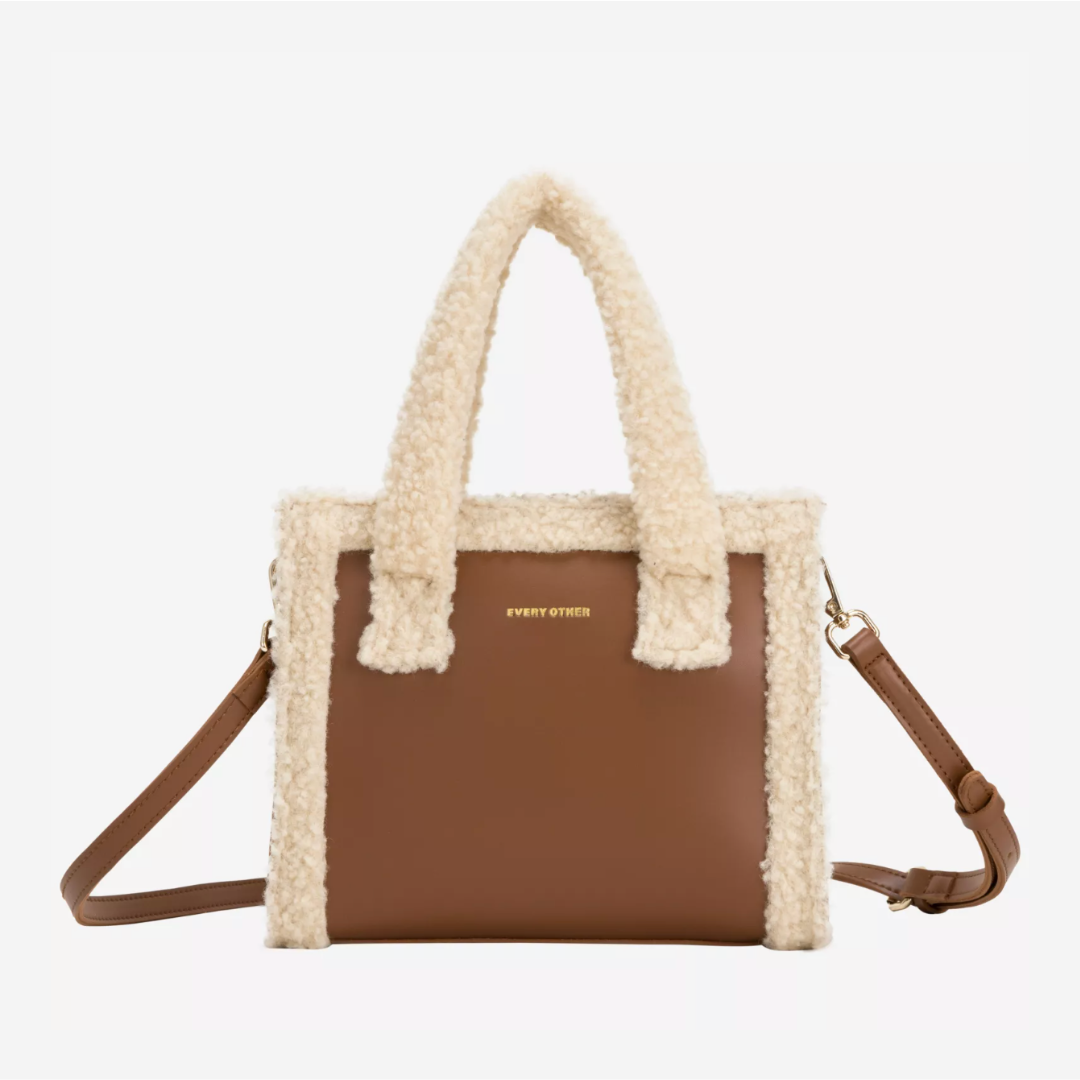 Square Shearling Grab Bag