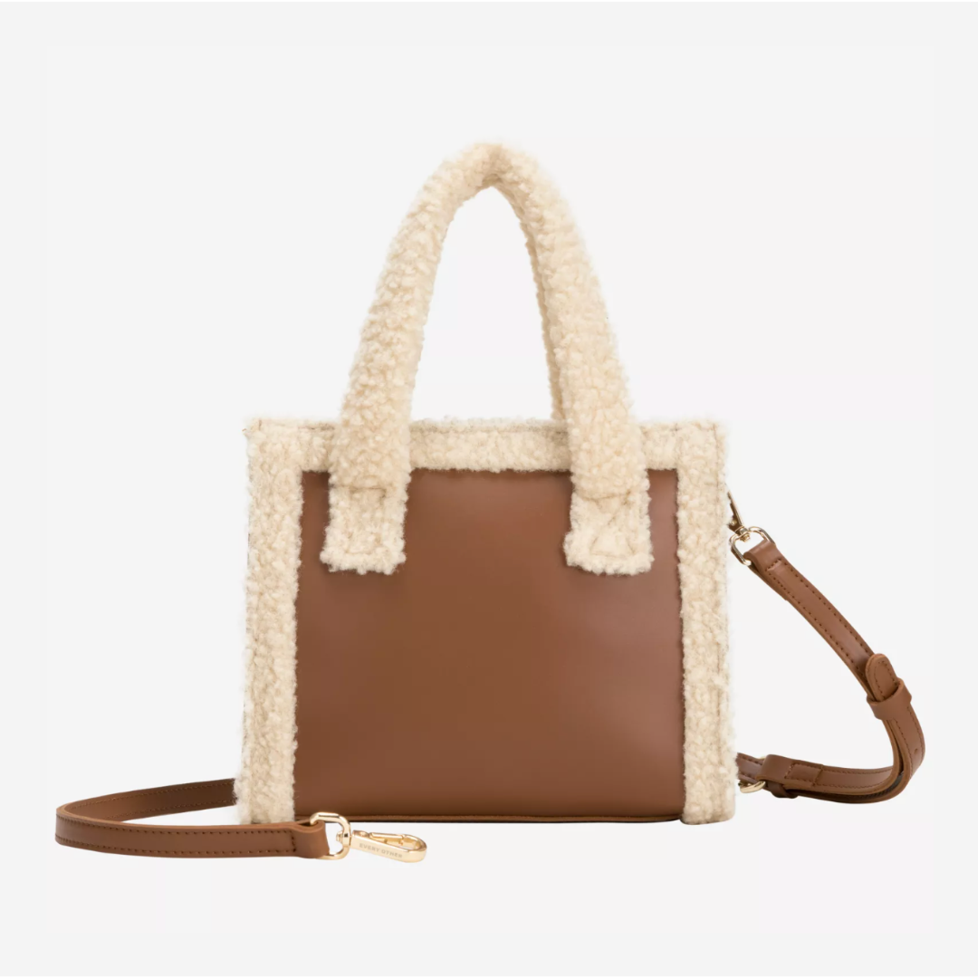 Square Shearling Grab Bag