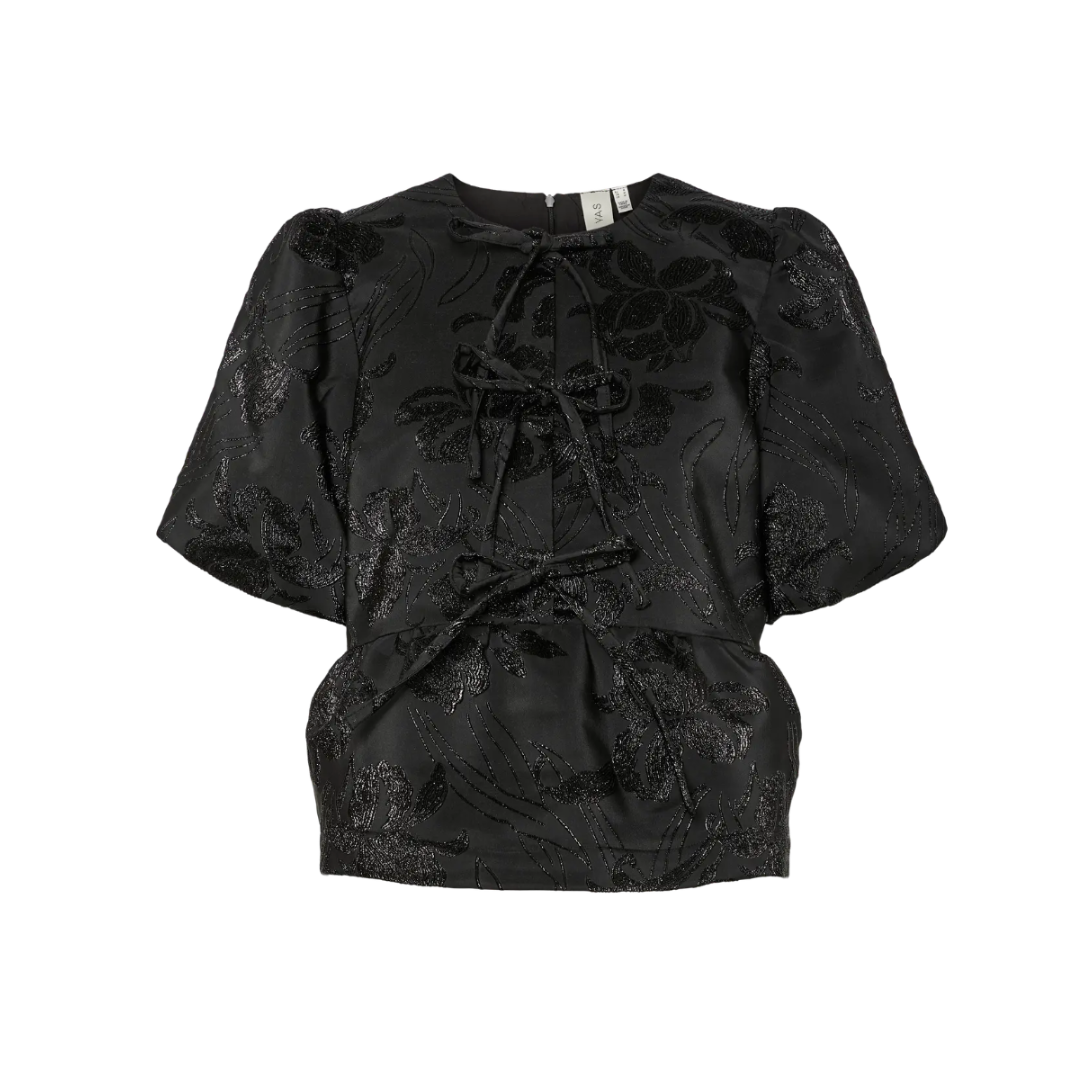 Sonya Jacquard Bow Top