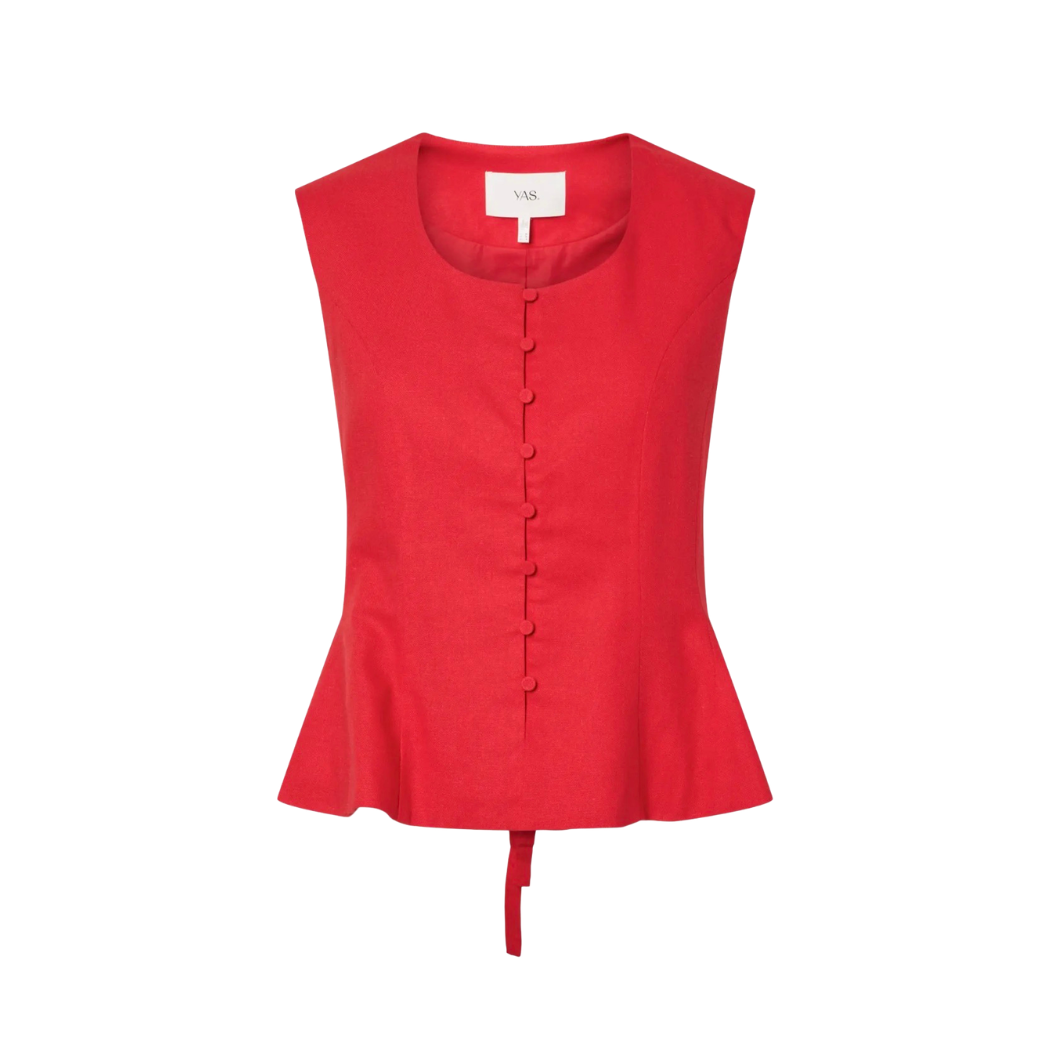 Lirma Red Peplum Top