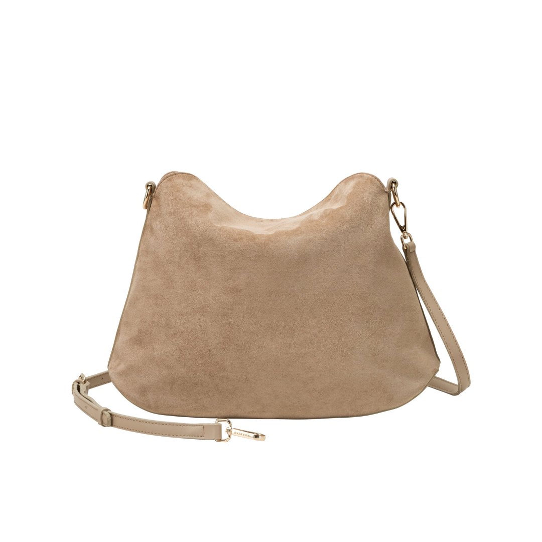 Taupe Suede Shoulder Bag