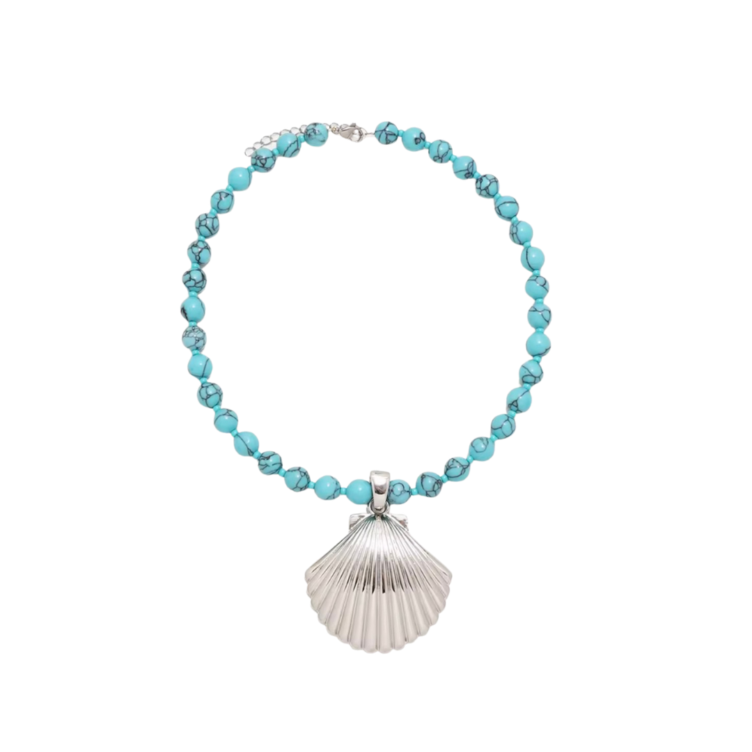 Luca Necklace - Turquoise & Silver