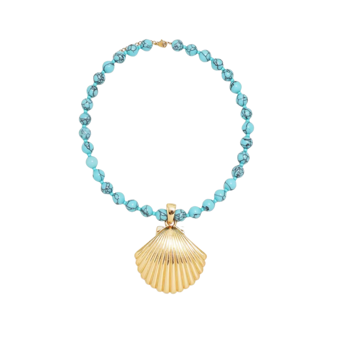 Luca Necklace - Turquoise & Gold