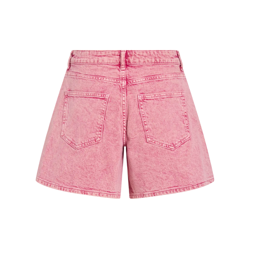 Fuchsia Denim Shorts