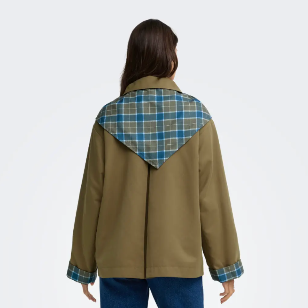 Jerry Check Scarf Jacket