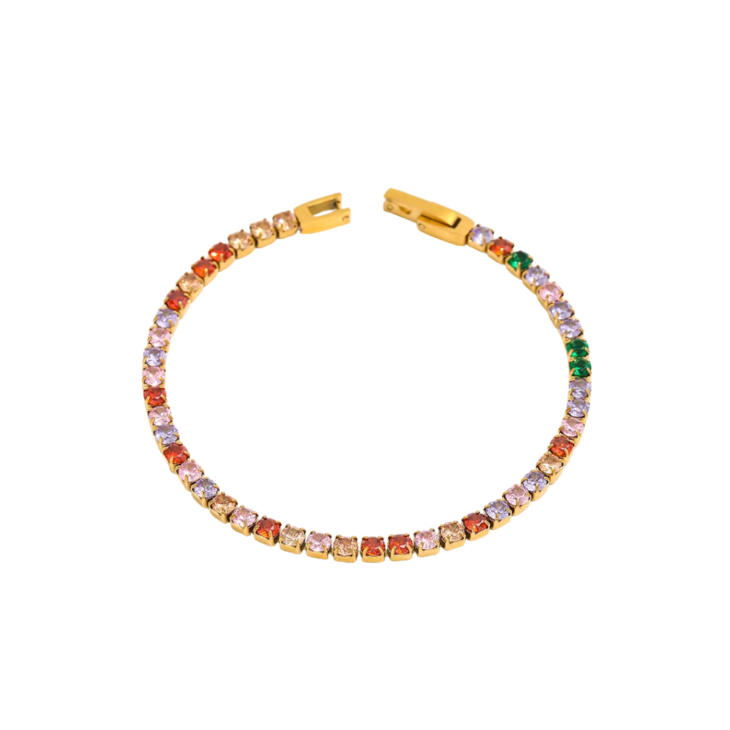 Multi Colour Tennis Bracelet