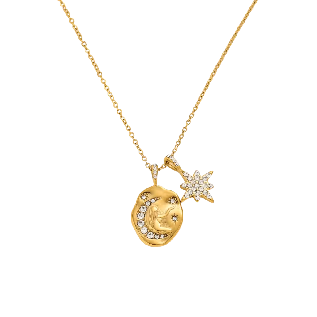 Celestial Charm Gold Necklace