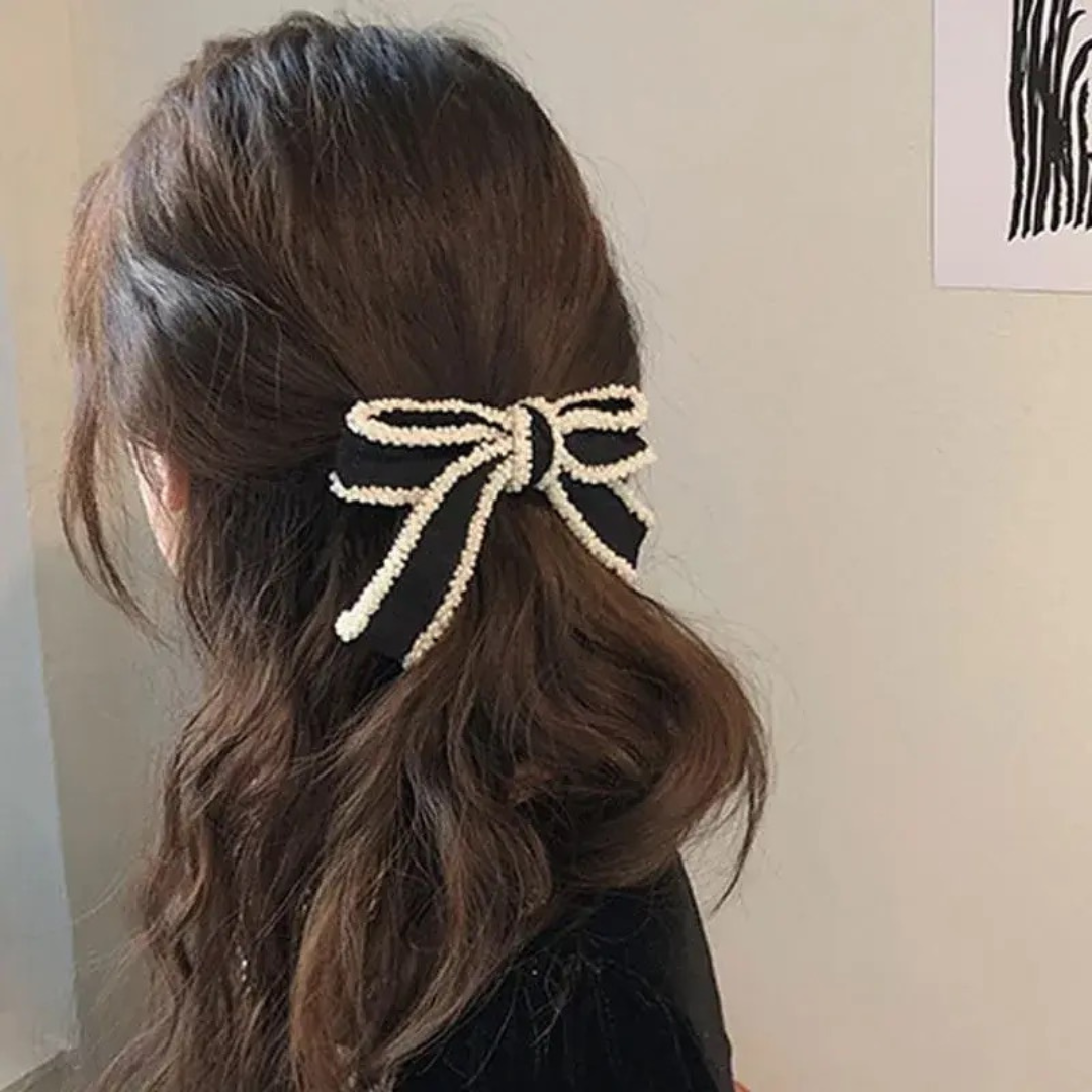 Beaded hair bow