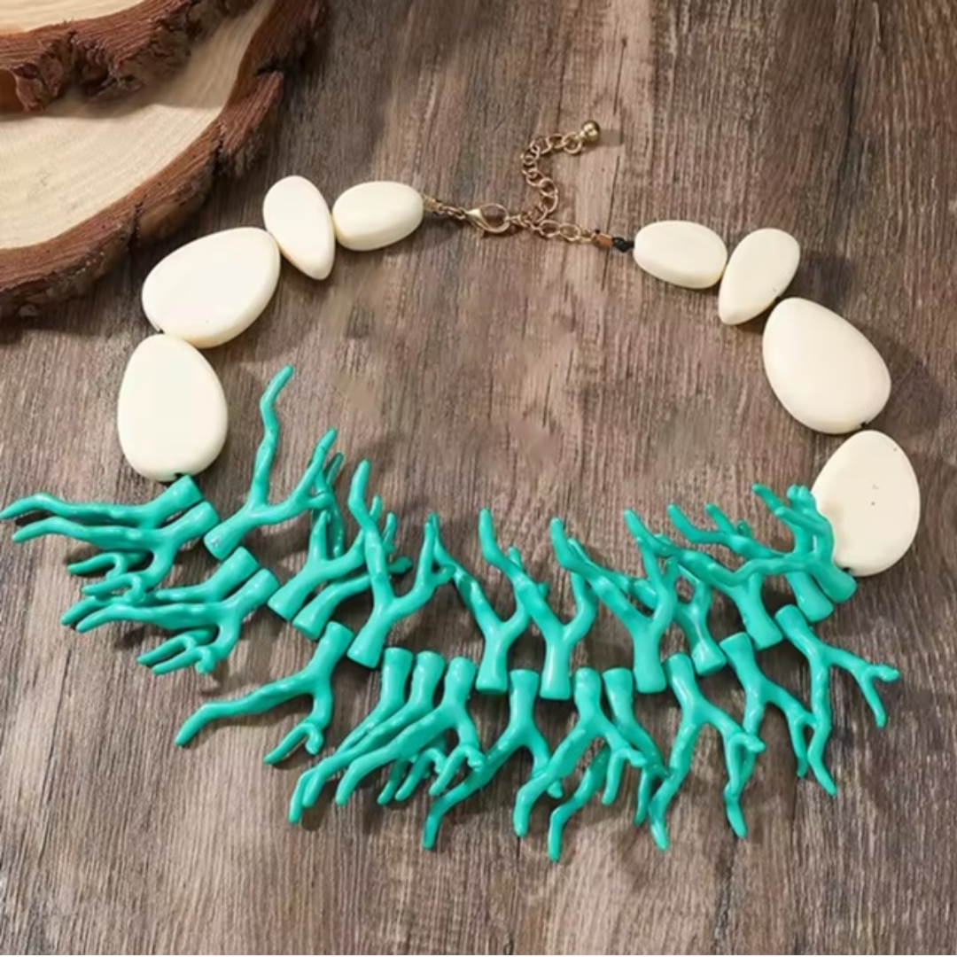 Turquoise Coral Necklace