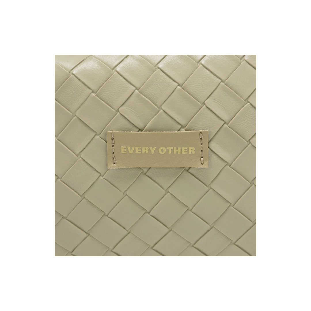 Taupe Woven Shoulder Bag
