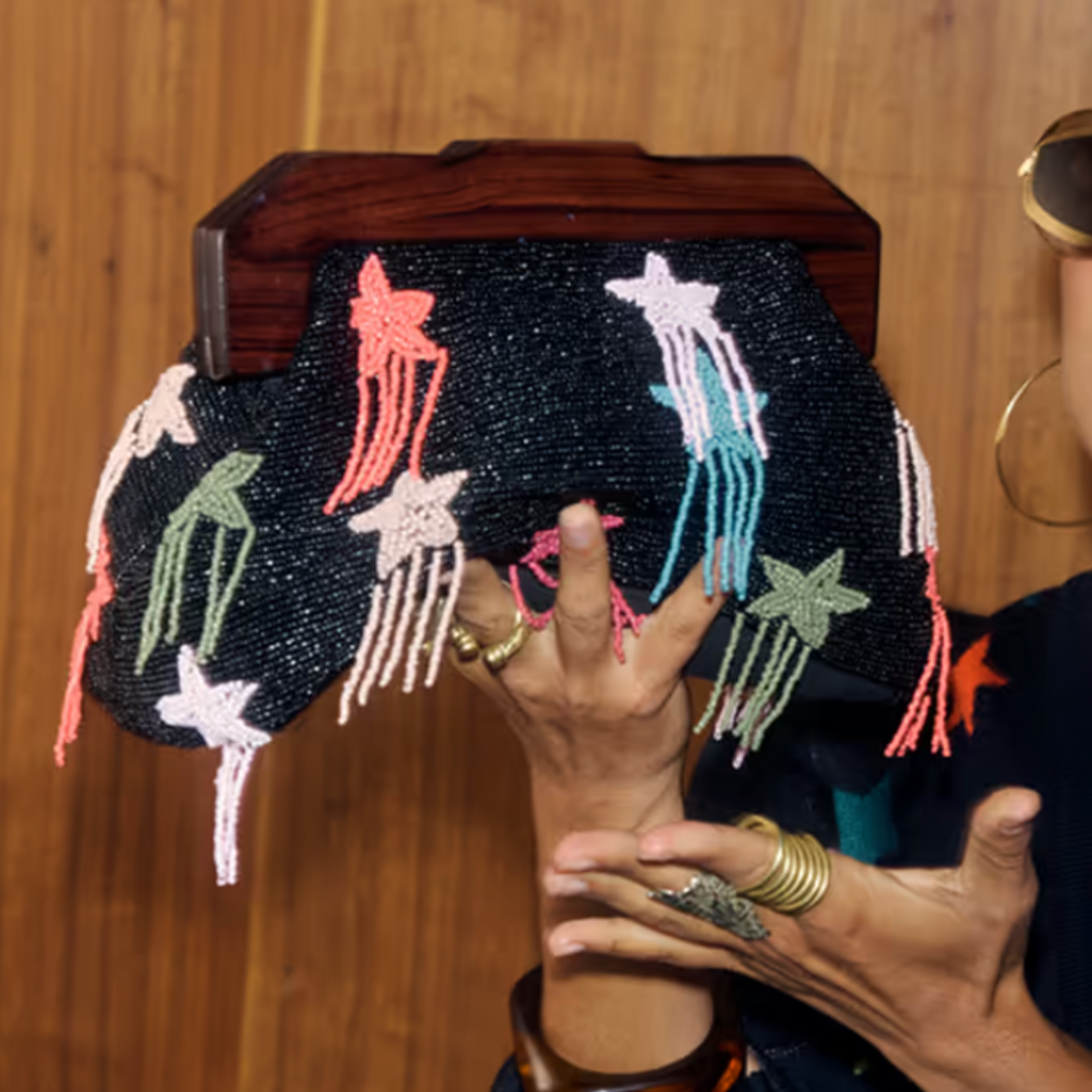 Black Star Clutch Bag