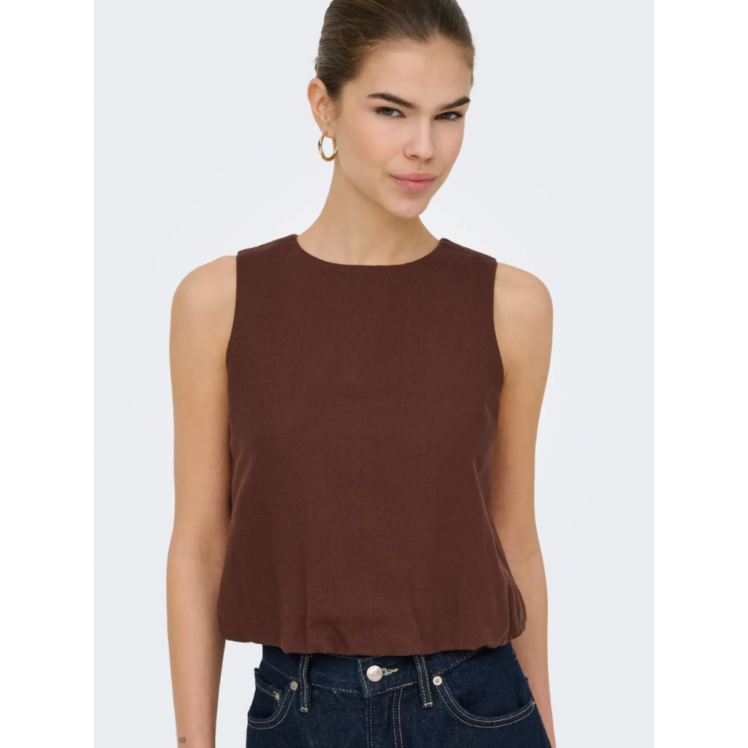 Goa Chocolate Linen Top
