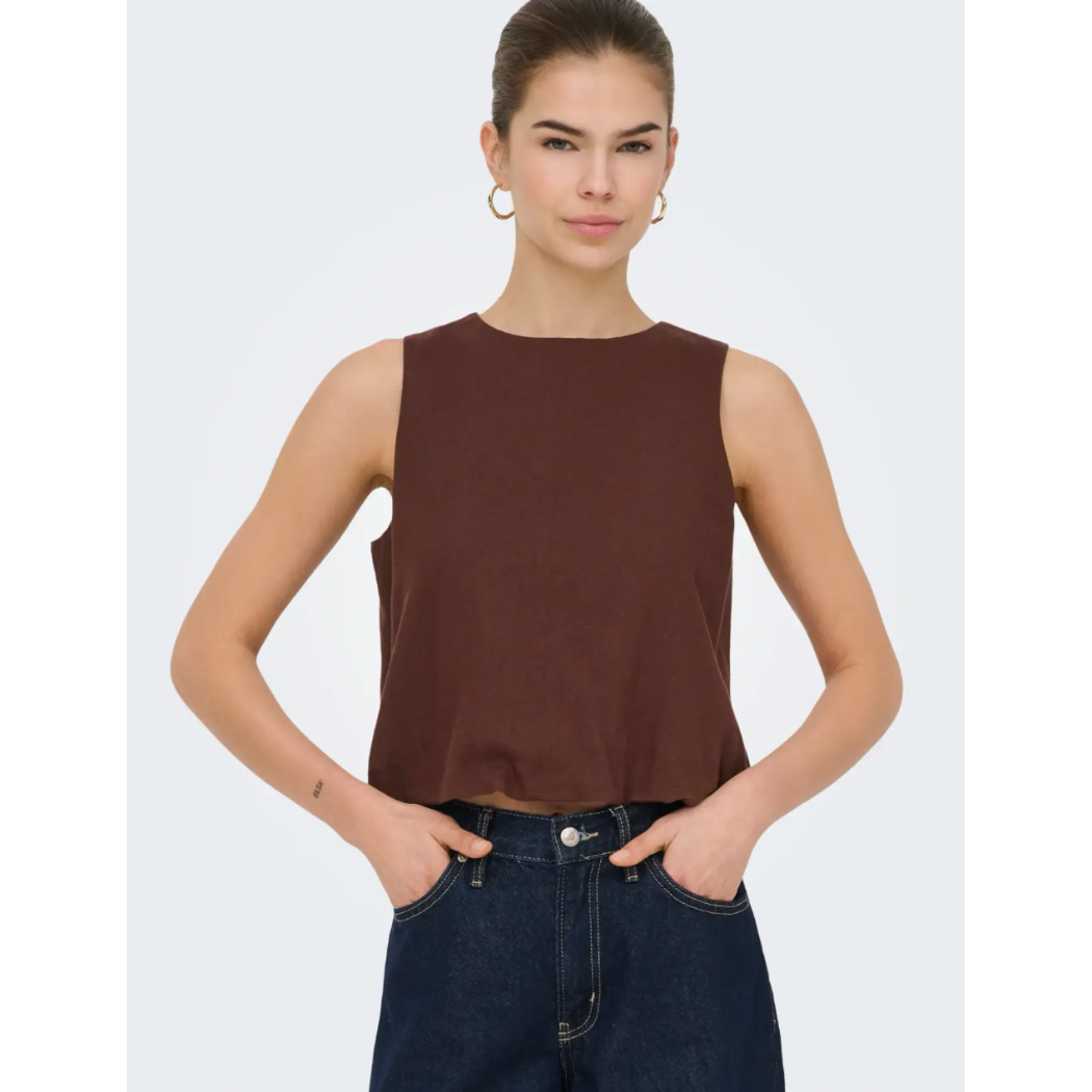 Goa Chocolate Linen Top