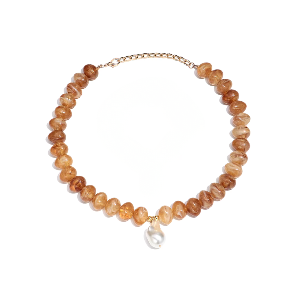 Honey Pearl Necklace & Bracelet