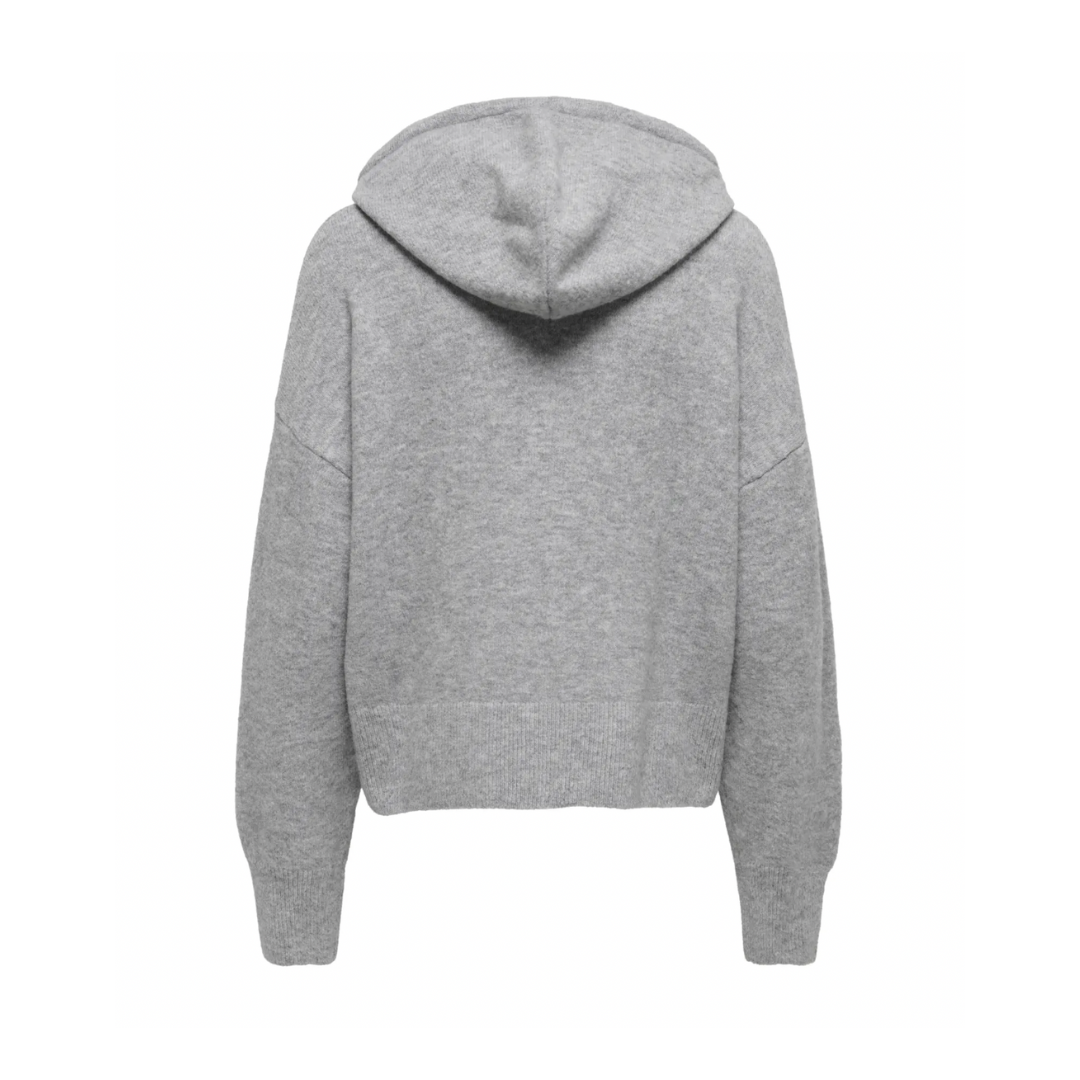 Loro Grey Knit Zip Hoodie