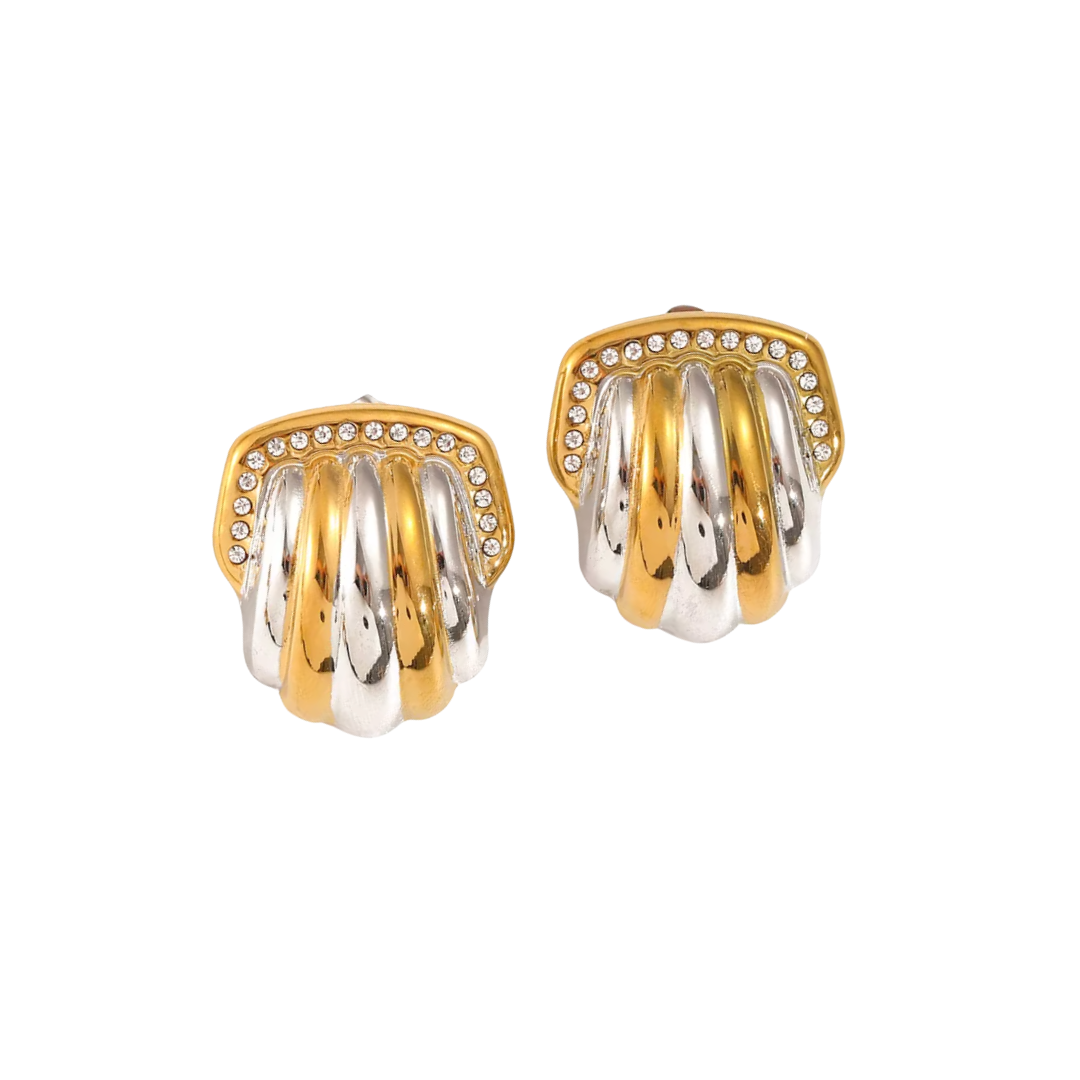 Two-Tone Crystal Trim Studs