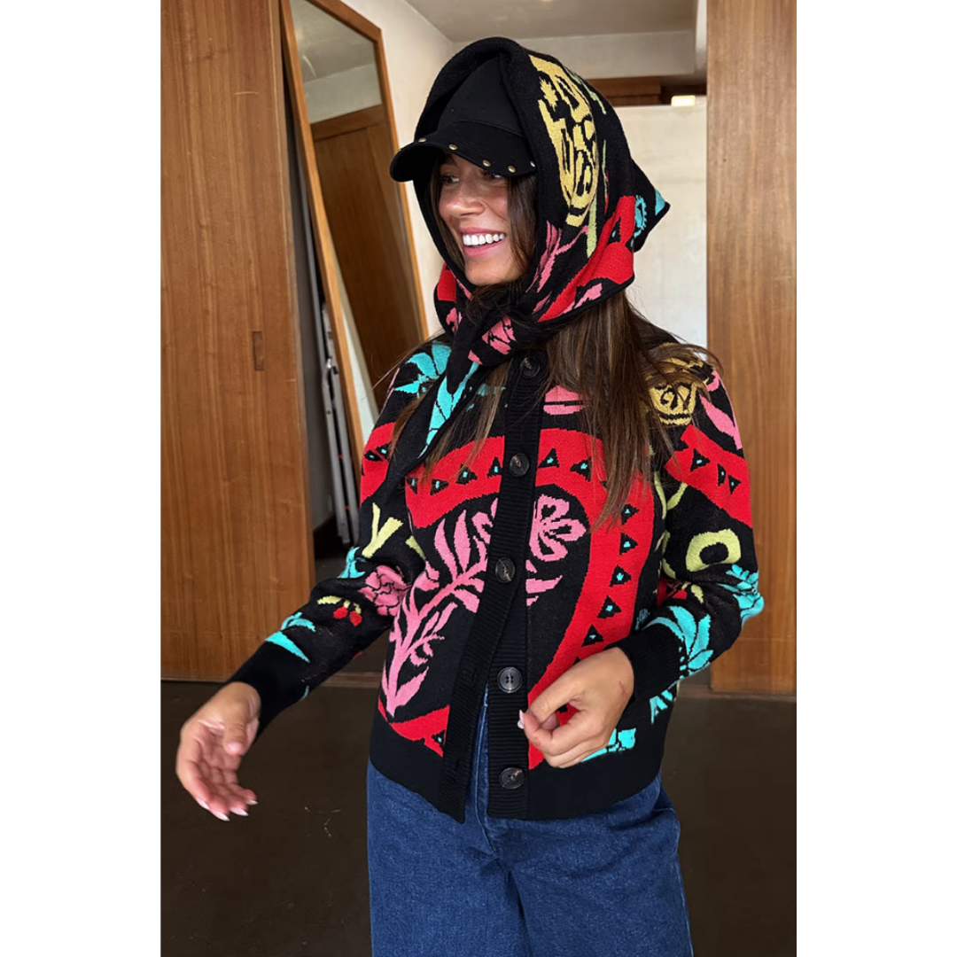 Black Amara Knit Scarf