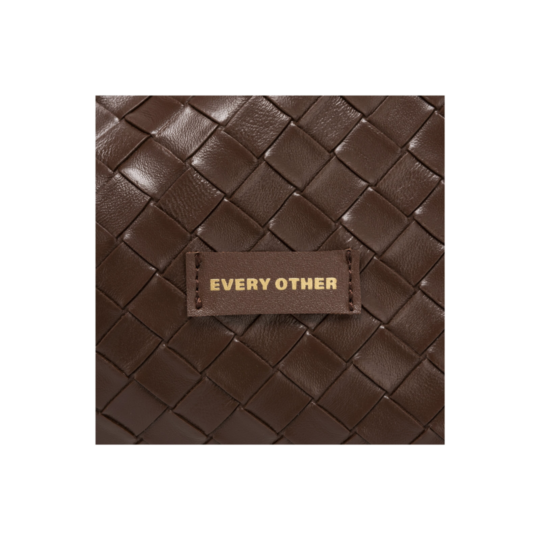 Chocolate Woven Shoulder Bag