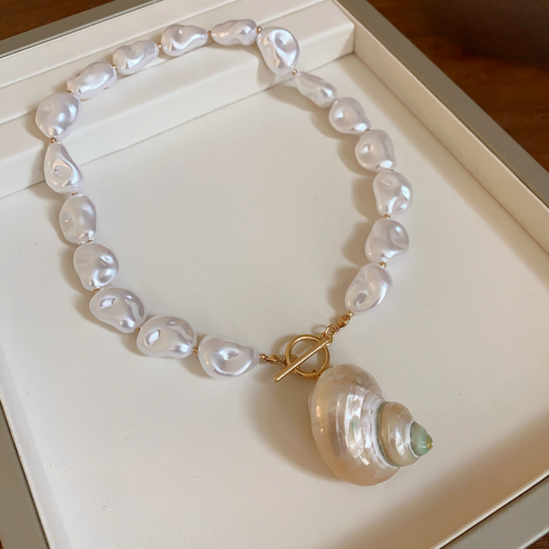 Pearl & Shell Charm Necklace