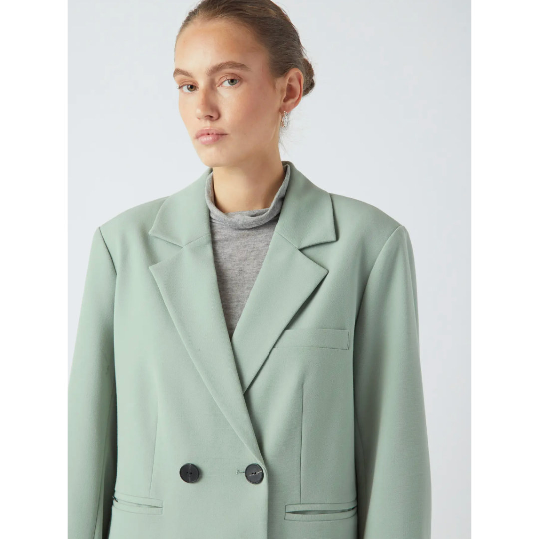 Mint Green Double Breasted Blazer