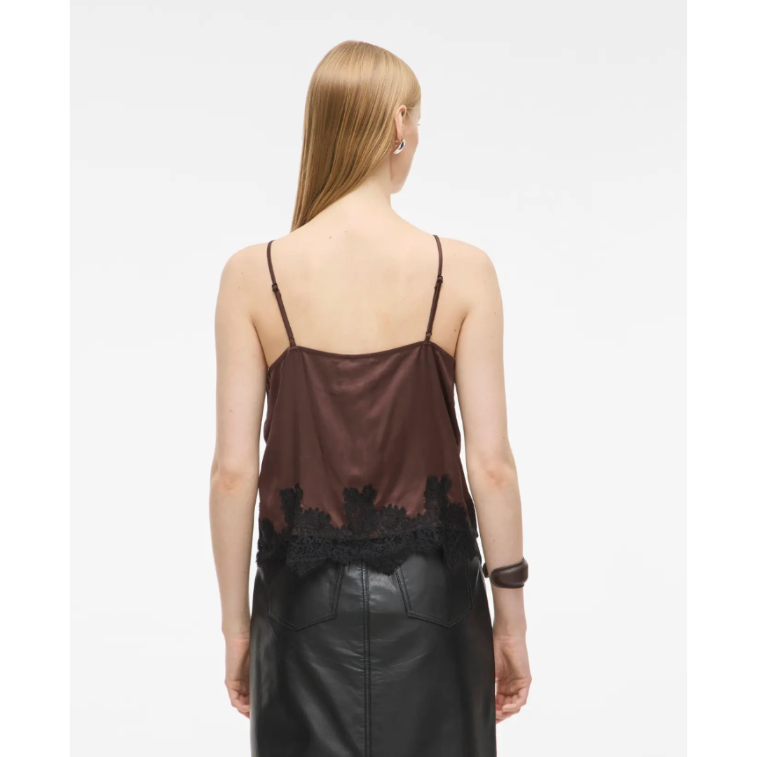 Chocolate Lace Singlet Top