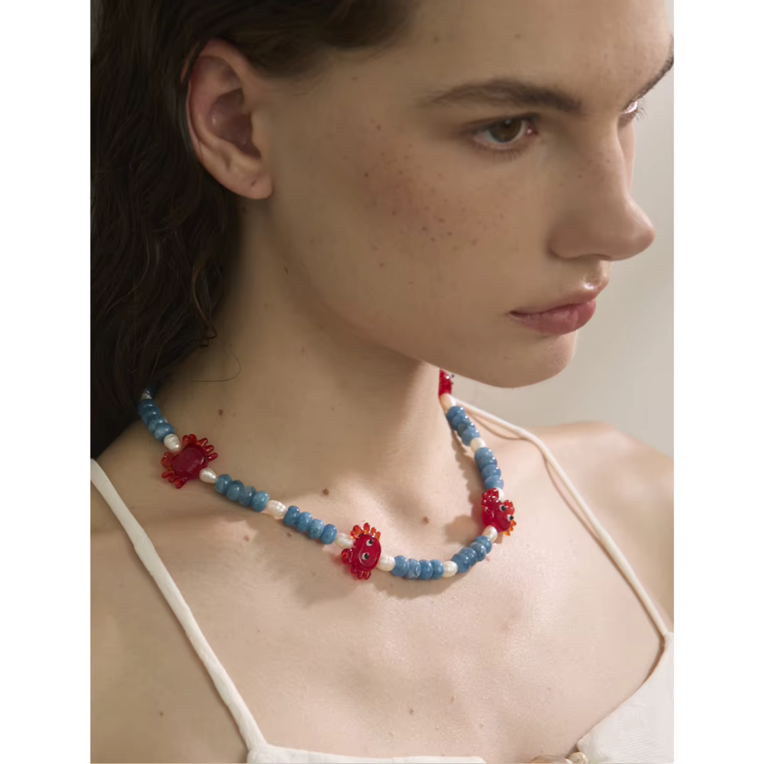 Capri Crab Beaded Necklace