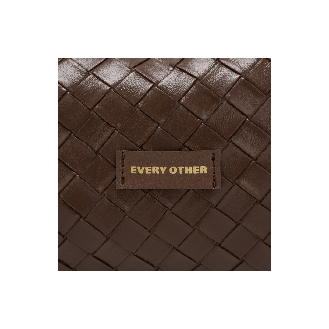 Chocolate Woven Shoulder Bag