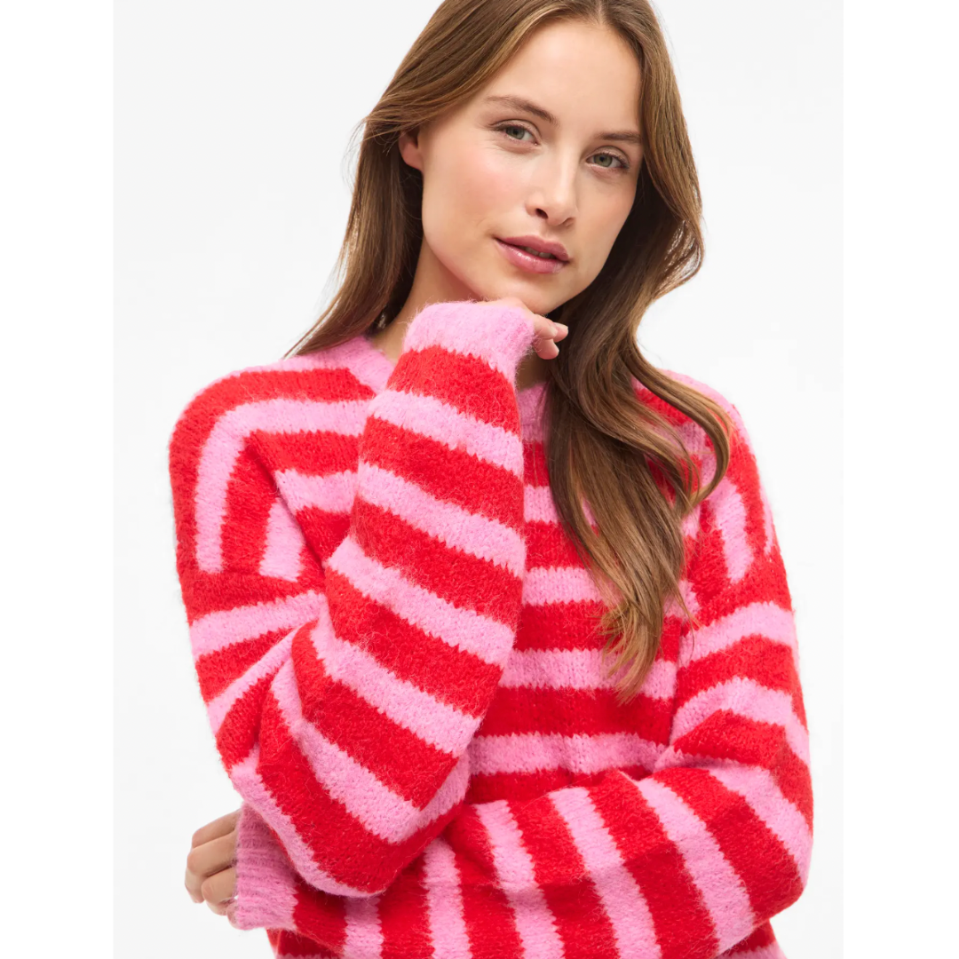 Kate Red & Pink Stripe Jumper