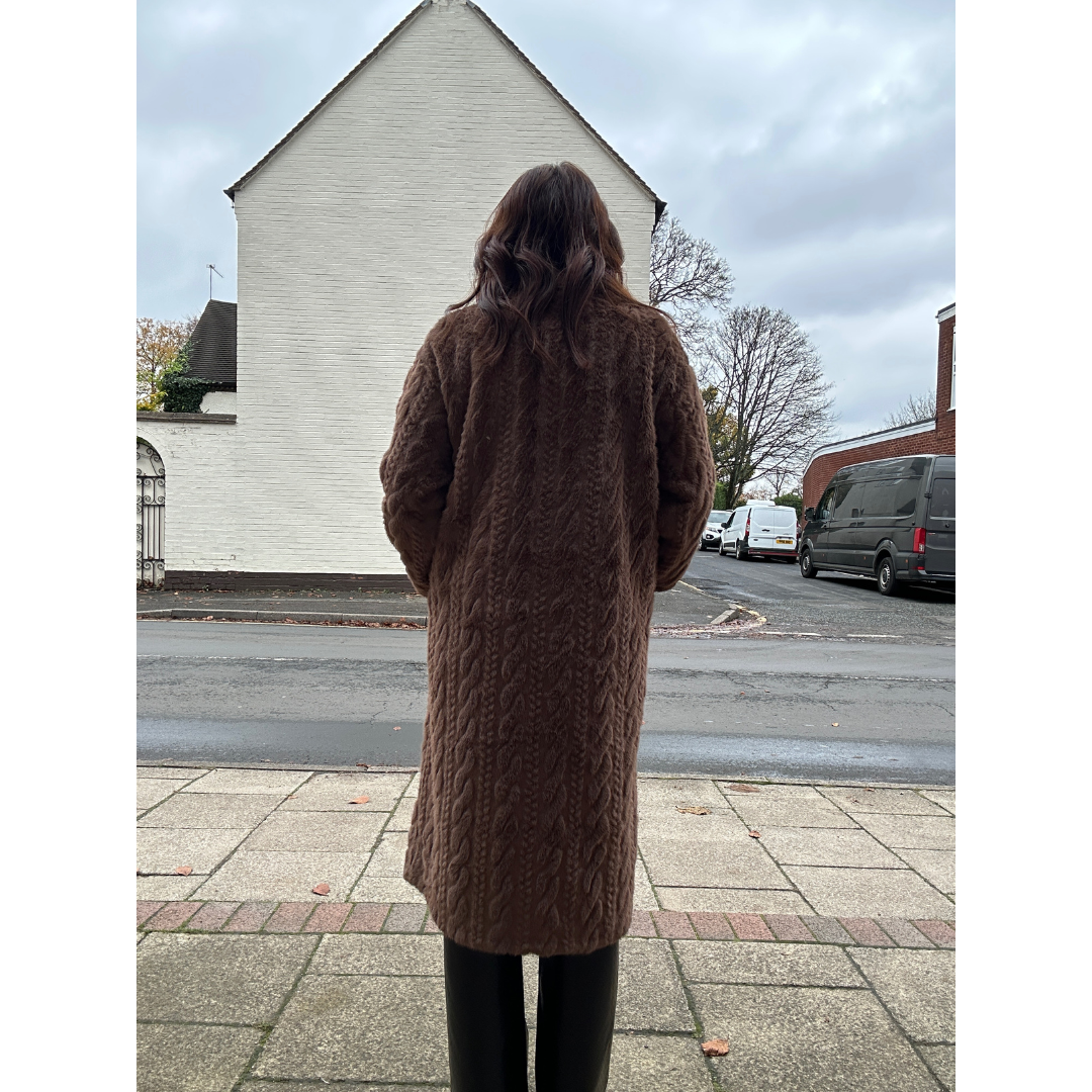 Aspen Chocolate Faux Fur Coat