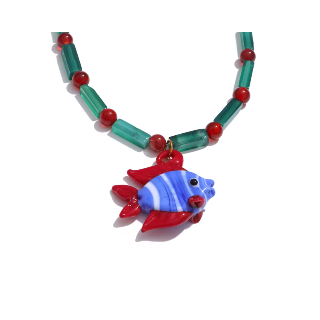 Porto Fish Pendant Necklace