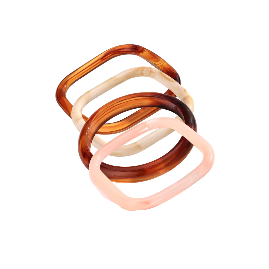 Resin Bangle Stack (Set of 4)