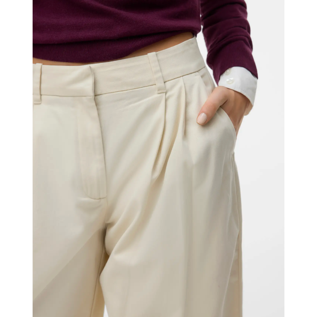 Carley Cream Barrel Trousers