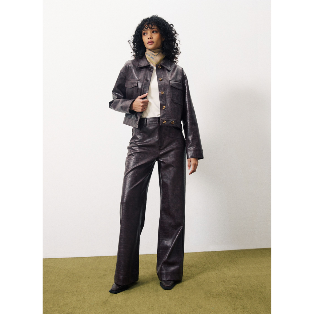 Texas Brown Croc Trousers