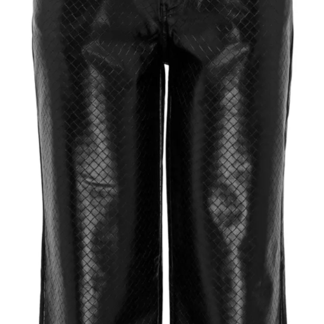 Dakota Woven Faux Leather Trousers