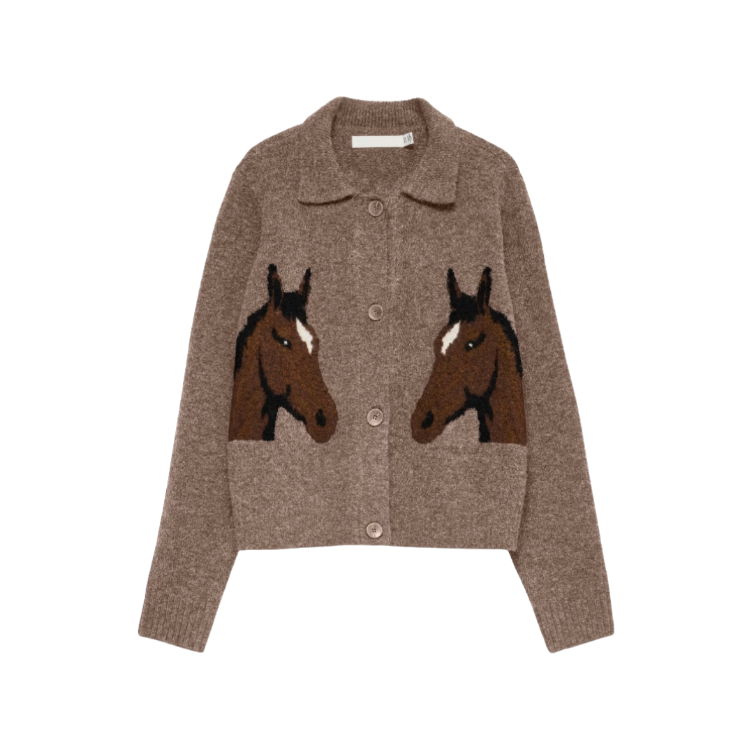 Cavallo Polo Cardigan - Oatmeal