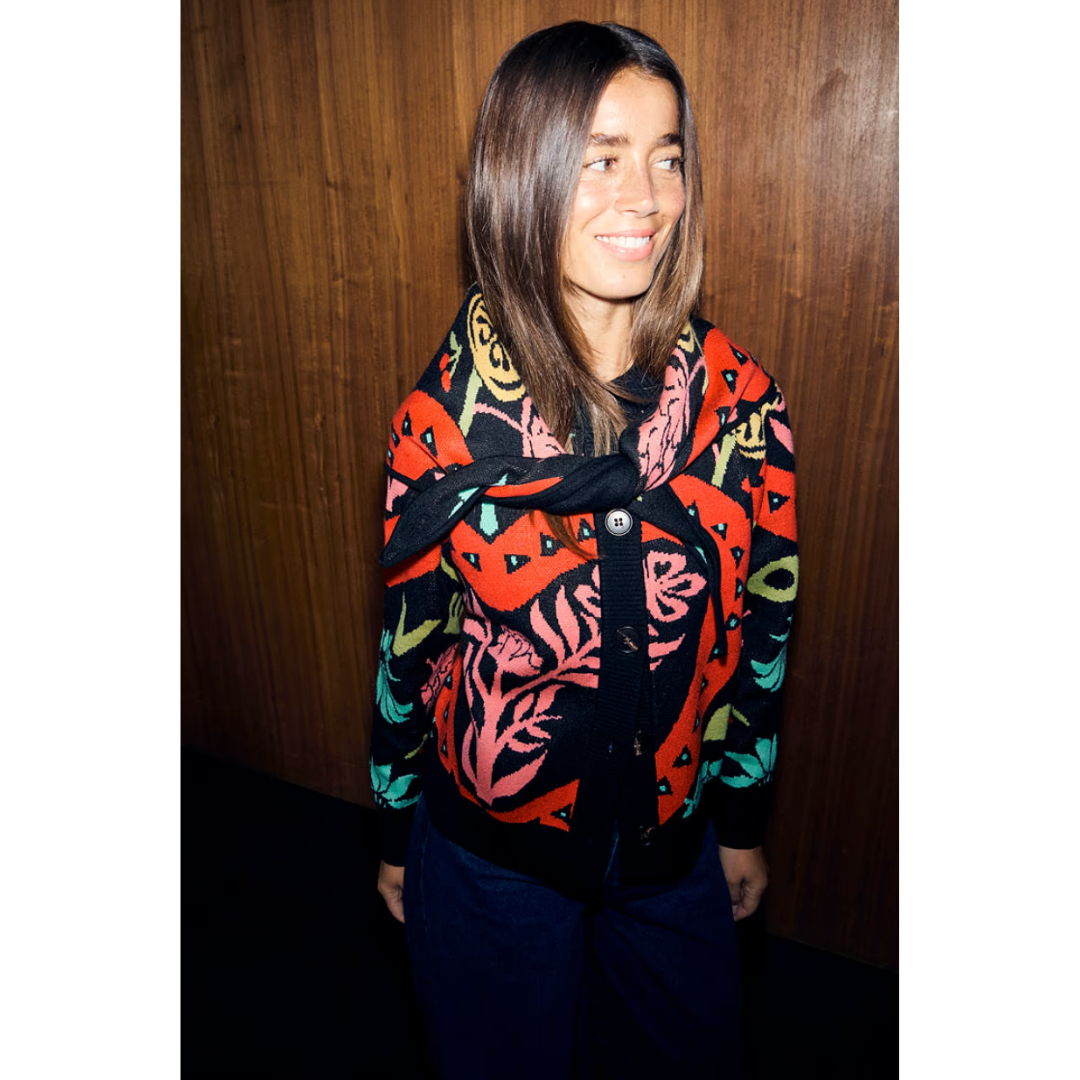 Black Amara Knit Scarf